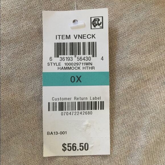 Style & Co Hi Low V-Neck Long Sleeve Tunic Sweater-0X - Picture 2 of 2